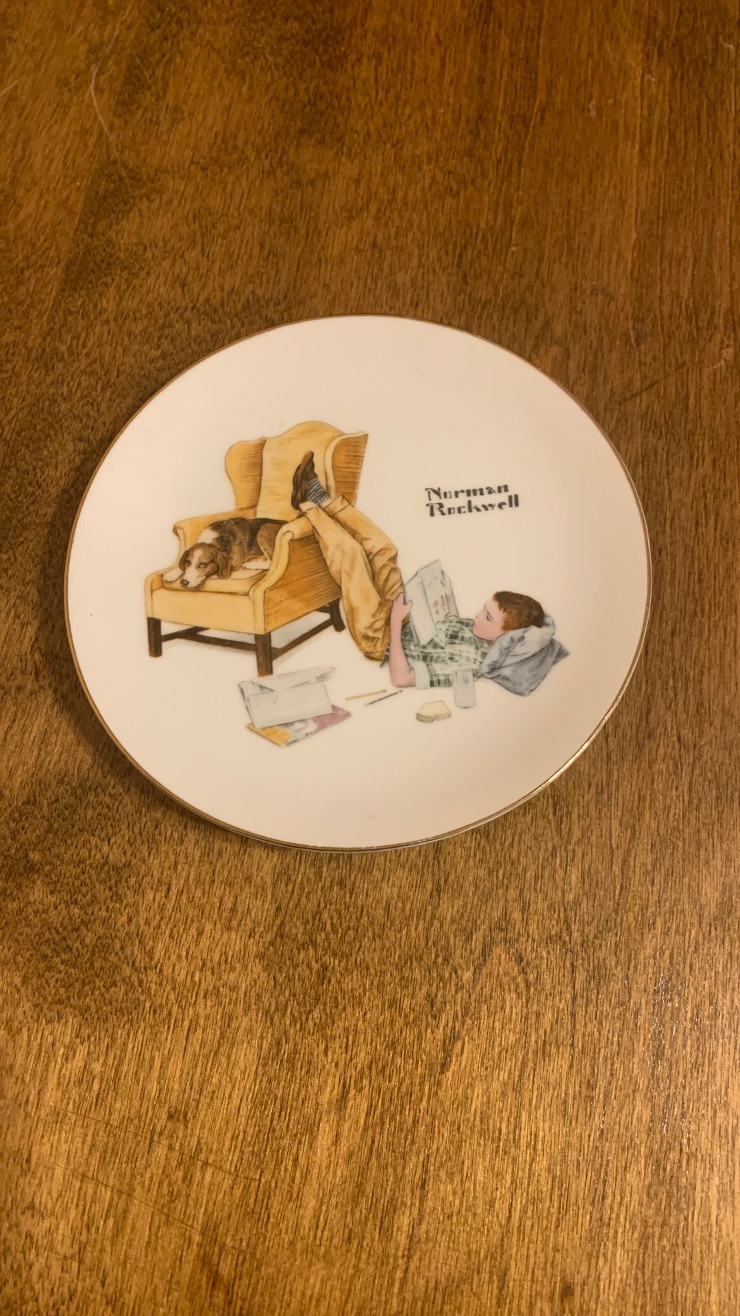Norman Rockwell Collector Plate “THE STUDENT”. Mint