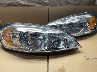 Oh197 Fit 06-16 Chevy Impala / Monte Carlo Chrome Amber Headlight Pair 