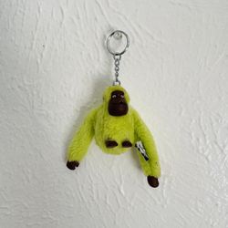 Kipling - Queenie Lime Green Gorilla Keychain Ring