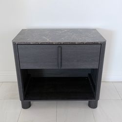 27" Wide Nightstand with Drawer and Open Shelf
