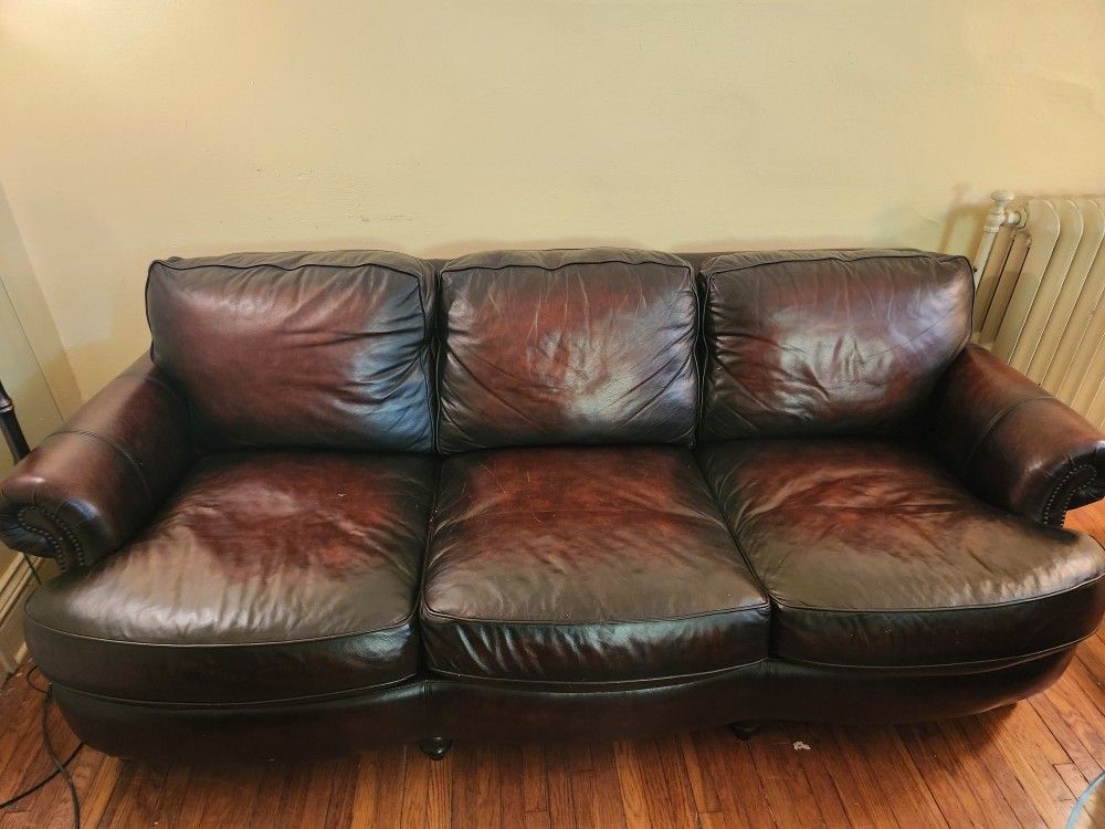 Bernhardt Leather Couch / Sofa Set