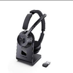 (Upgraded Version) Wireless Headset, Bluetooth Headset with Noise Cancelling Microphone, Best Headphones with Mic Mute & USB Dongle for PC/Computer/La