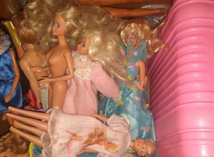 $20 For All Barbies Including Clothes Box