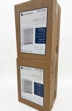 Glacier Bay New Bathroom Vanity Combo Juego Combinado De Tocador $150 Gris Nuevo Baño