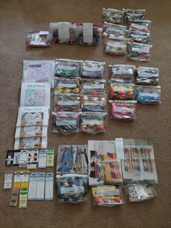 NEW craft threads, stitch kits and needles