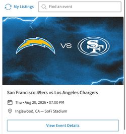 Chargers vs 49ers