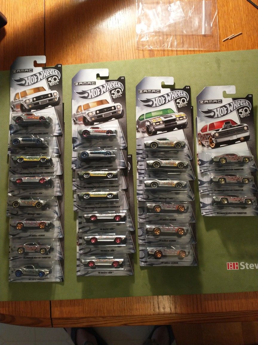 Hot Wheels 50th Anniversary ZAMAC set +