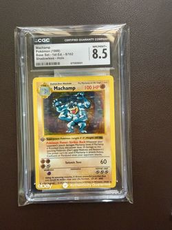 Machamp base set 1st edition shadowless cgc 8.5
