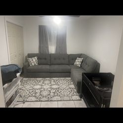 Grey sectional couch