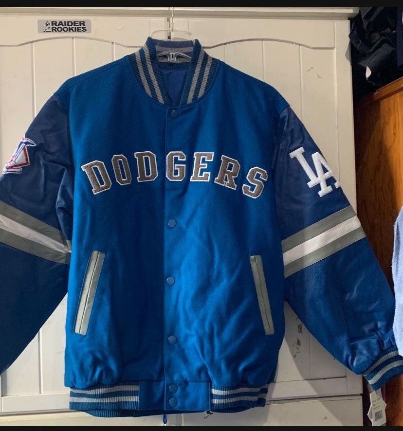 NEW Dodgers Leather and Wool Reversible Jacket 2-1