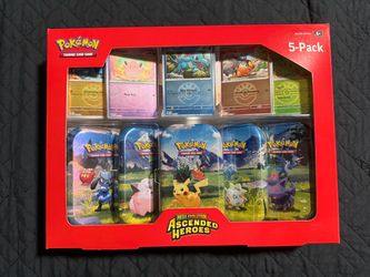 Pokémon TCG Mega Evolution Ascended Heroes 5-Pack Tin Set