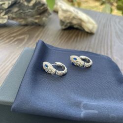 Pave Diamond Serpent Earrings 