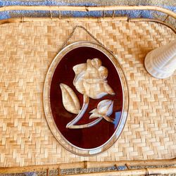 Vintage Stained Glass Rose