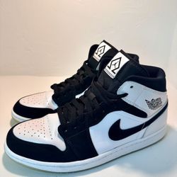 Air Jordan 1 Mid SE Diamond Shorts White Black Grey Size 10.5 Men DH6933-100