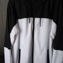 White Windbreaker Sweater