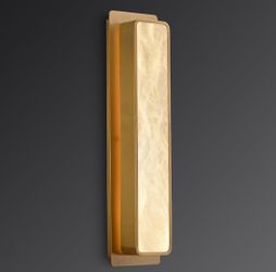 New 20” Alabaster Wall Sconce Natural Marble Bathroom Vanity Wall Light Fixture Hardwired Dimmable