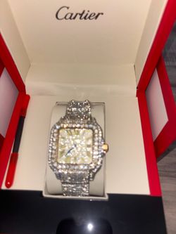 Iced out watch Cartier