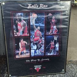 16×20 Vintage Poster 1996 Chicago Bulls' achievement of reaching 70 wins in a single NBA season 