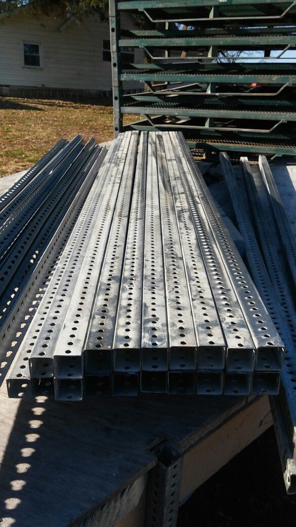 3 New Square Perforated Tubing/Sign posts Etc. 10'x1-3/4"x1-3/4"