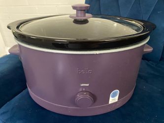 Bella Slow Cooker Crock Pot with Glass Lid – Purple – Excellent Condition
