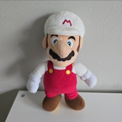 Super Mario Bros Fire Sanei Plush 8" Stuffed Toy Doll Japan 2011 Kart 64 Smash