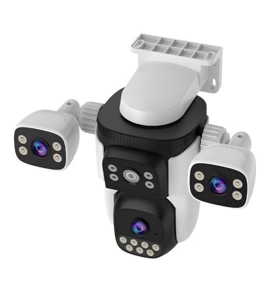 Triple Lens WiFi PTZ Security Camera, Three Cameras in One