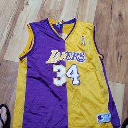 Lakers Sz L #34 O'NEIL JERSEY 