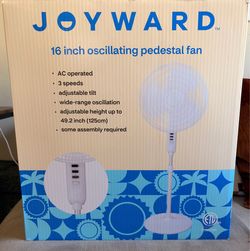 New 16” pedestal fan