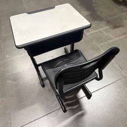 Adjustable Student Desk and Chair Set for Classrooms or Remote Learning, Adjustable School Desk with Chair and Book Box - Fully Assembled 
