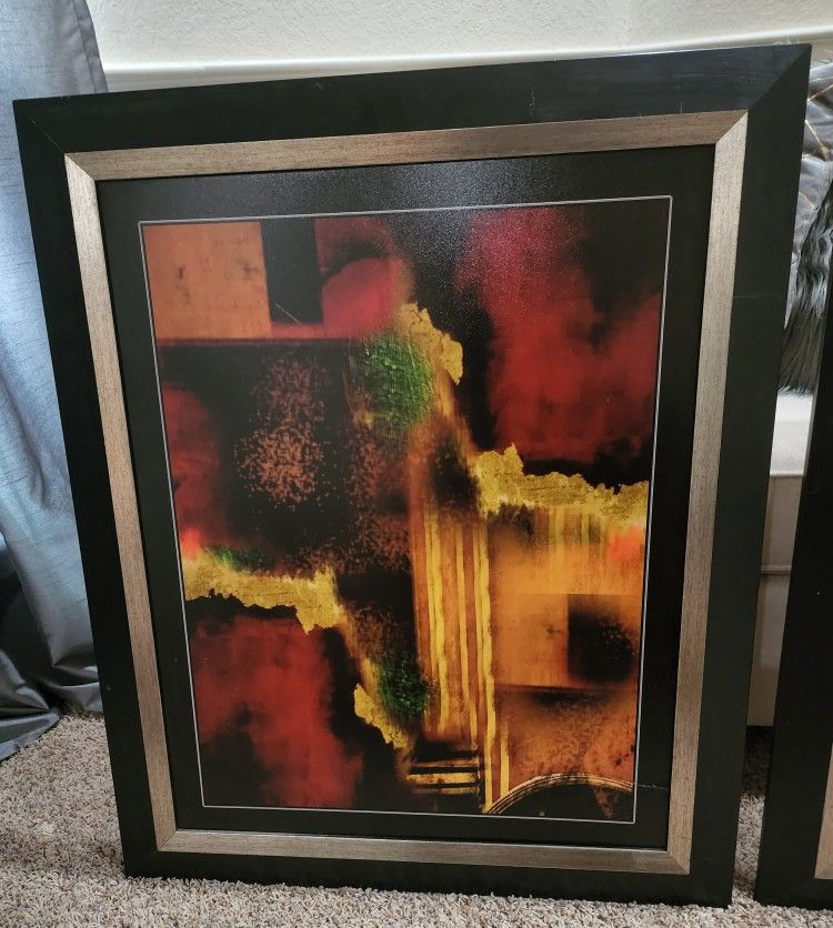2 Beautiful Abstract Paintings!! 30 W x 36 L for Sale in Dallas, TX OfferUp