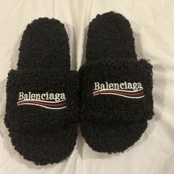 Black Balenciaga Slides