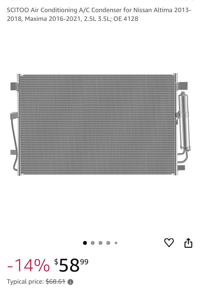 A/c Condenser Nissan altima 2013-2015