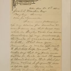 1888 Lakin, Kanasa Letter Re: Civil War Vet 