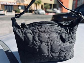 Coach Black Signature Quilted Mini Shoulder Bag
