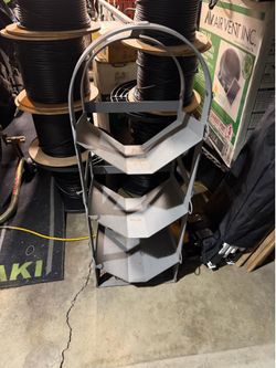 Metal 4-Tier Shelf Rack with Handle hvac refrigerant