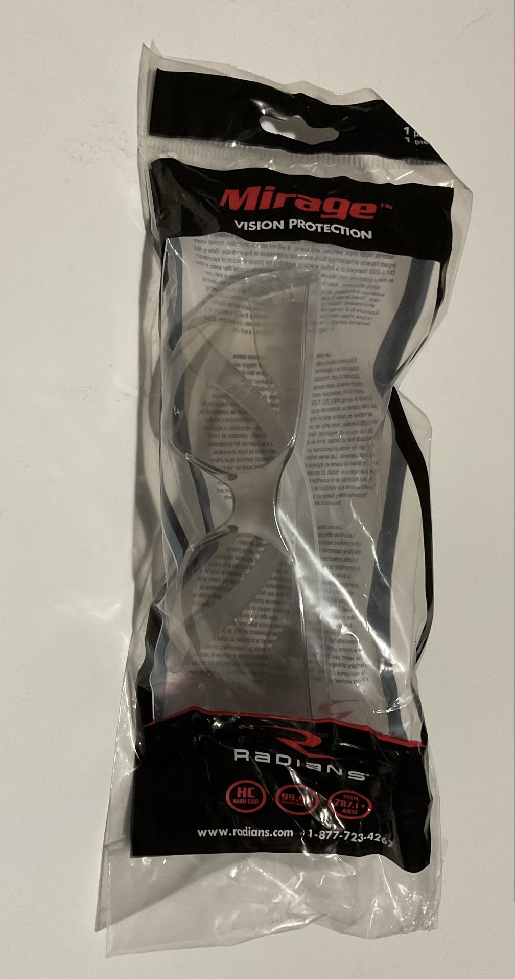 MIRAGE RADIANS VISION PROTECTION -NEW MR0190ID