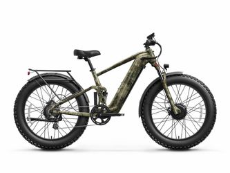 PuckiPuppy - GoldenR Pro Ebike - Forest Camo, 1100W/1600w Peak, 80 Mile,Dual Motor, Full Suspension