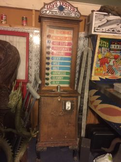 Antique carnival love tester working