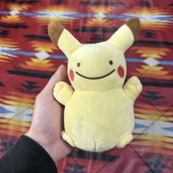 2016 Ditto As Pikachu Plush 6.5” Pokemon Center Exclusive Nintendo