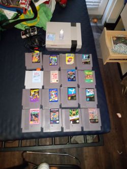 Nintendo console with games