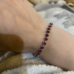 Orissa Rhodolite Garnet Trillion Tennis Bracelet - new!