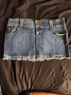 Y2K Low Rise Refuge Dark Denim Micro Mini Skirt
