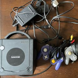 GameCube And Two Controllers