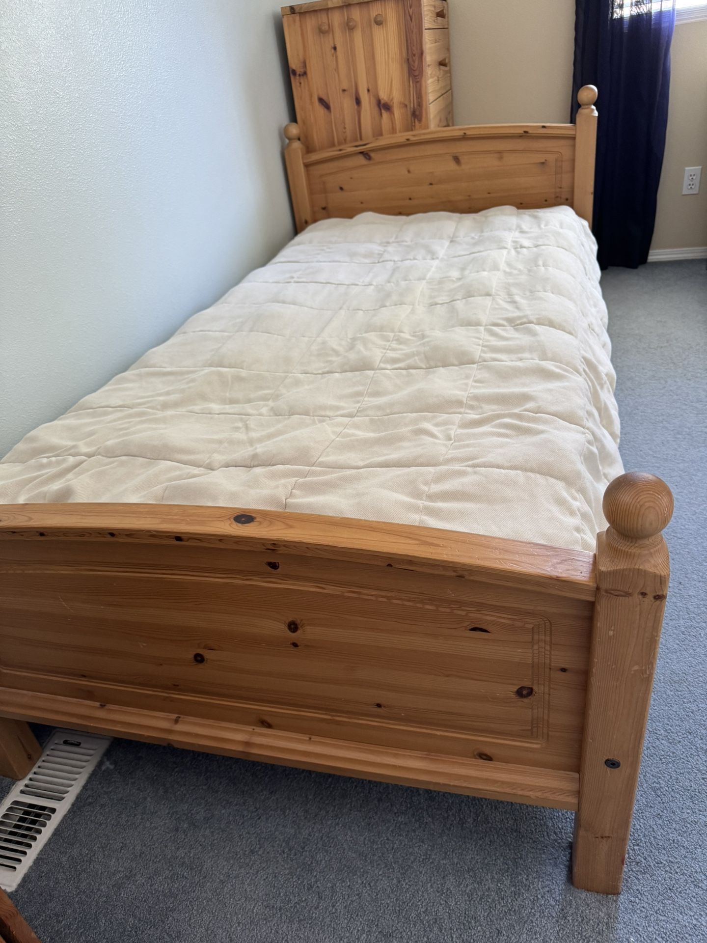 Twin Bed Solid Wood 