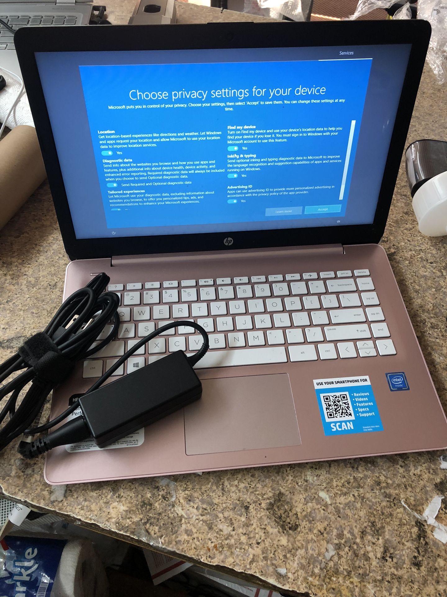Hp Stream 14 Pink Laptop Computer