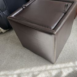 2 Leather Ottoman