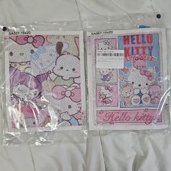 2 New HK Hello Kitty and Friends Diamond Painting Kits