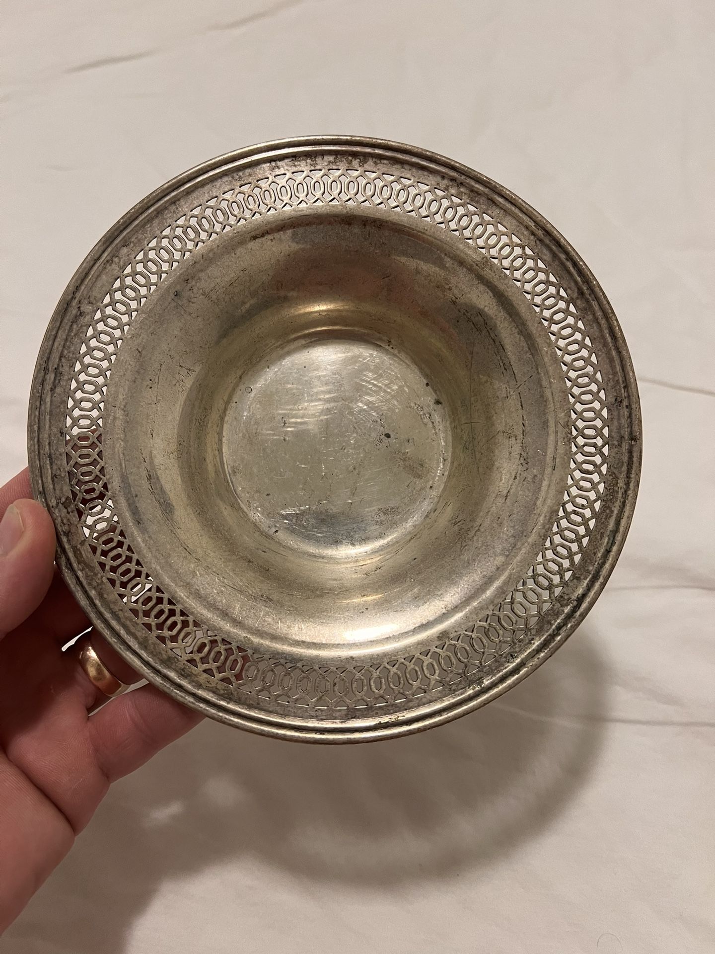 silver plated fruit plate