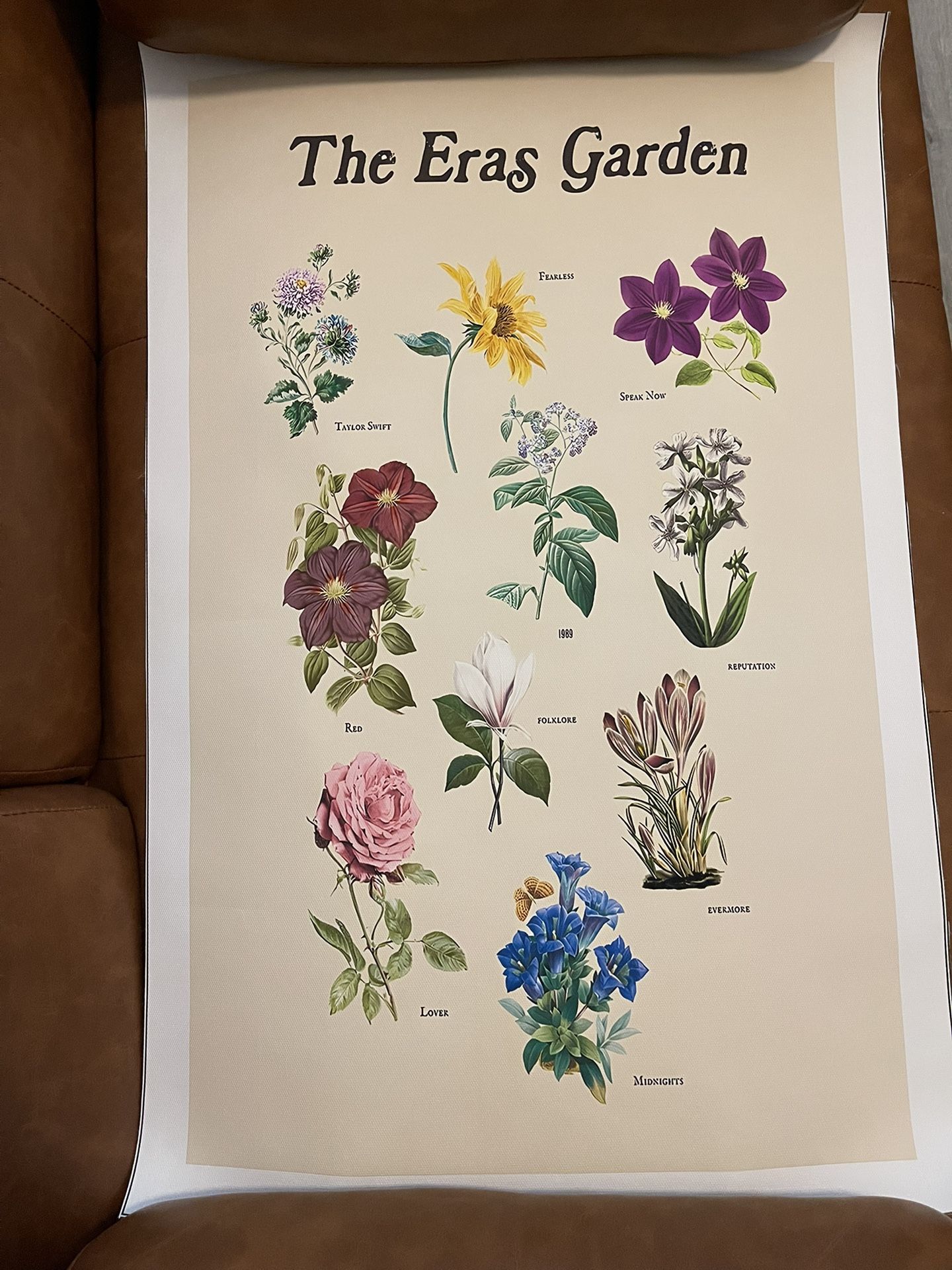 Taylor Swift “The Eras Garden” Wall Art – Floral Art Tribute
