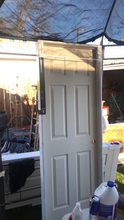 6 Panel Textured Flat Jamb Prehung Solid Door